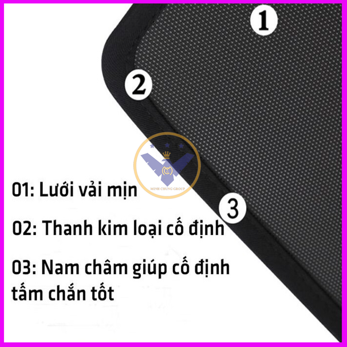 Rèm Chắn Nắng Nam Châm Cho Xe Ô Tô Traiblazer, Bộ 4 Miếng, Loại Dày