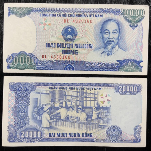 Tờ xưa sưu tầm lưu niệm 20kxanh