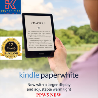 MÁY ĐỌC SÁCH KINDLE PAPERWHITE 5, PAPERWHITE 4 MỚI 100% (TẶNG ỐP VÀ KHO SÁCH)