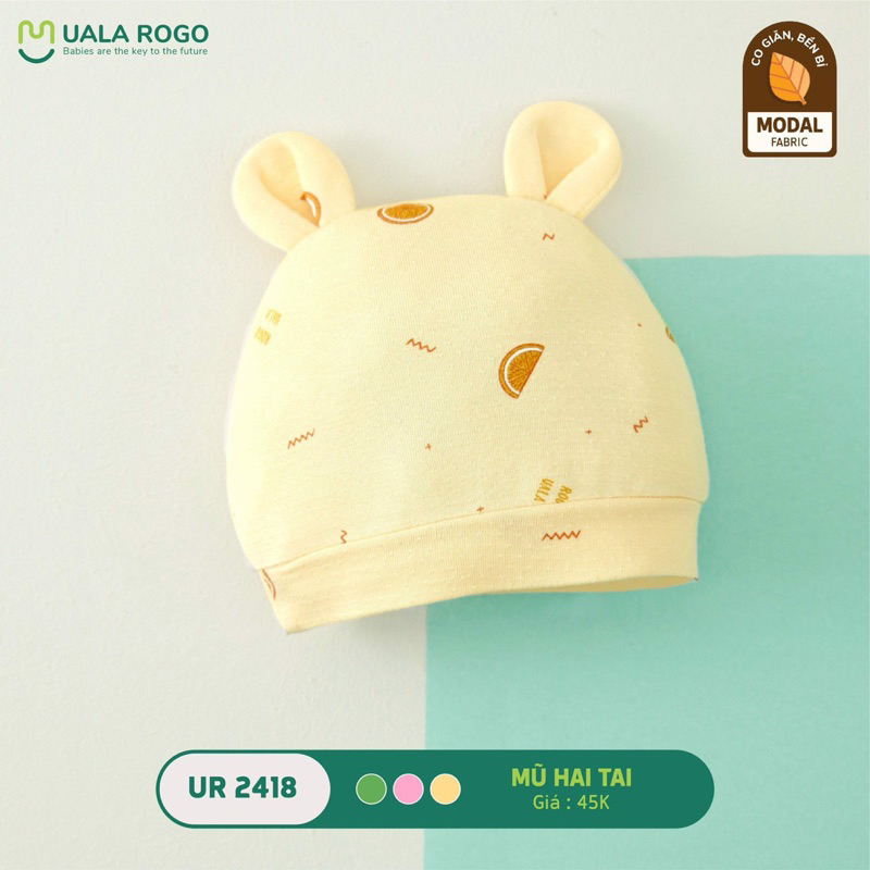 Mũ, Bao tay bao chân Sơ Sinh Modal, Bamboo, Petit UalaRogo chính hãng