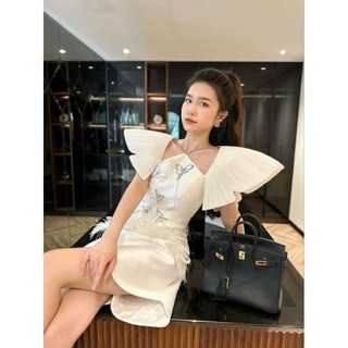 [Candy Dress] Đầm thiết kế cổ yếm phối cánh buom cực xinh xắn mẫu váy cực ngọt đi tiệc, sinh nhật, cưới - mochouse83