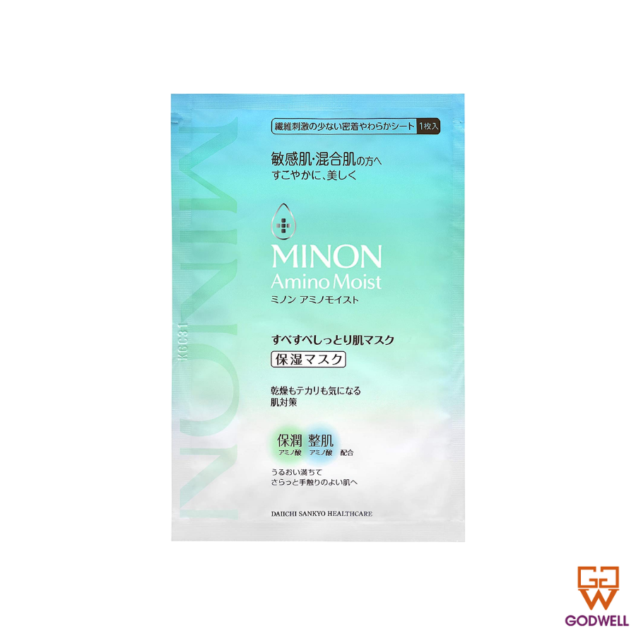 [MINON] Mặt nạ dưỡng ẩm chuyên sâu, làm trắng da Amino Moist Mask 22mlx4