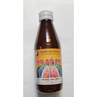 Cao bổ phổi -có đường -bv yhct tp.hcm -cao lỏng chai 180ml