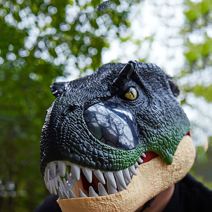 Đồ Chơi Mặt Nạ Trùm Đầu Hoá Trang Dành Cho Bé Mô Hình Khủng Long Bạo Chúa Tyrannosaurus Có Đèn Và Nhạc Bắt Mắt