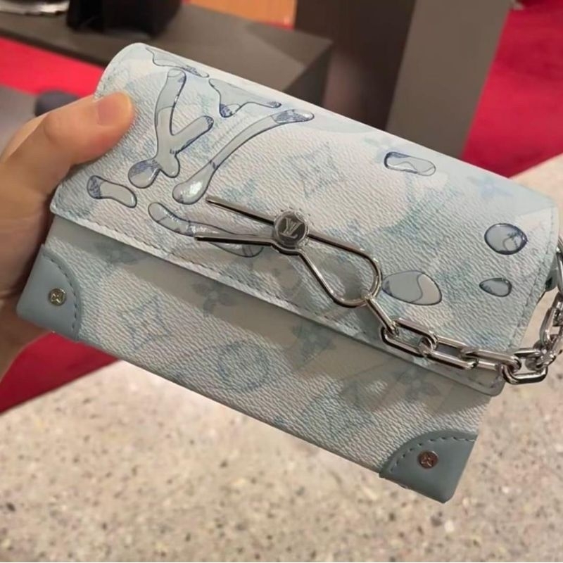 Túi Xách nam&amp; nữ thiết kế ấn tượng đẹp nhẹ nhàng màu sắc xanh trang nhã sz18cm fullbox vip nam châm