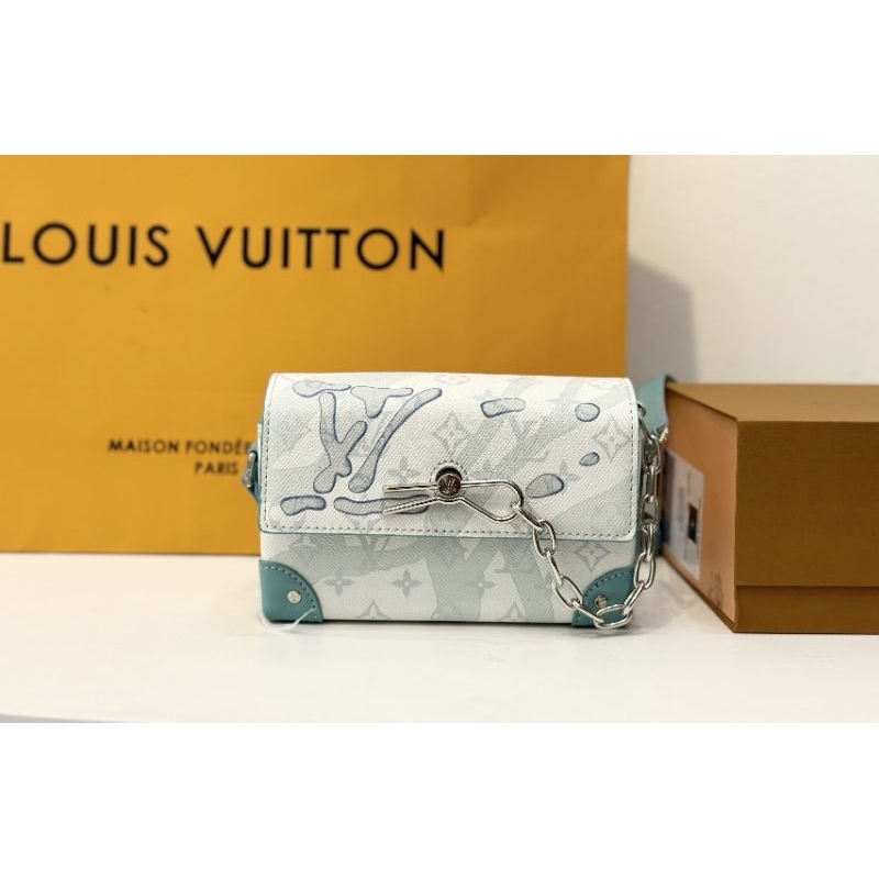 Túi Xách nam&amp; nữ thiết kế ấn tượng đẹp nhẹ nhàng màu sắc xanh trang nhã sz18cm fullbox vip nam châm