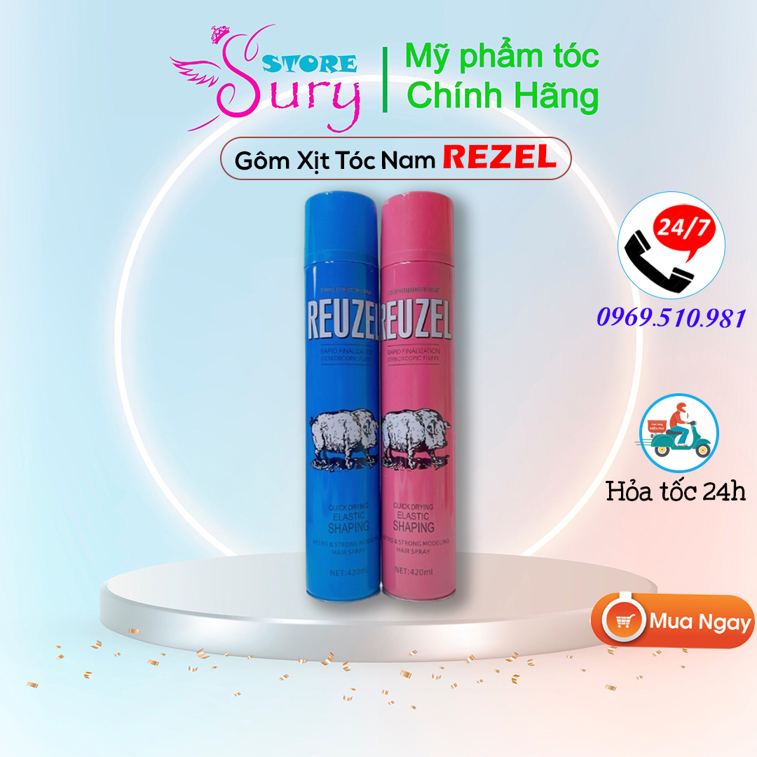 Gôm, Keo Xịt Tóc Reuzel Spray 420ml Dành Cho Nam Nữ, Tạo Kiểu Và Giữ Nếp Cho Tóc. _ Sury Store