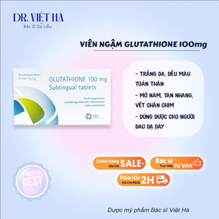 Viên Ngậm Trắng Da Dưới Lưỡi Glutathione 100mg Nhập Khẩu Italy| Bs Hà Da Liễu Khuyên Dùng