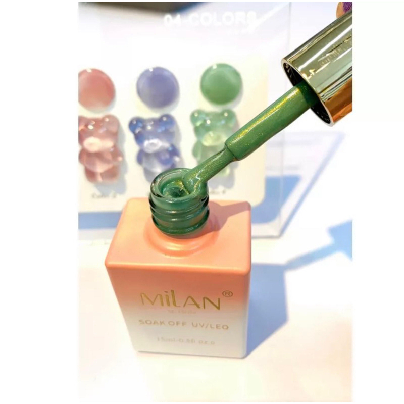 Set sơn thạch nhũ 4 màu ánh xanh Milan tặng kèm bảng màu