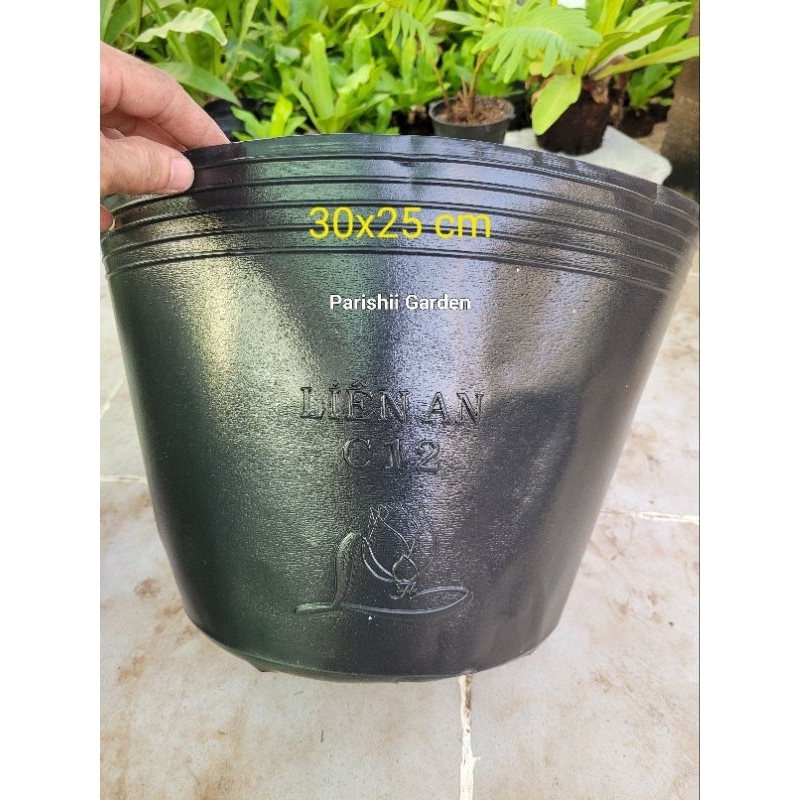 Combo 5 chậu nhựa mềm C12 có lỗ thoát nước