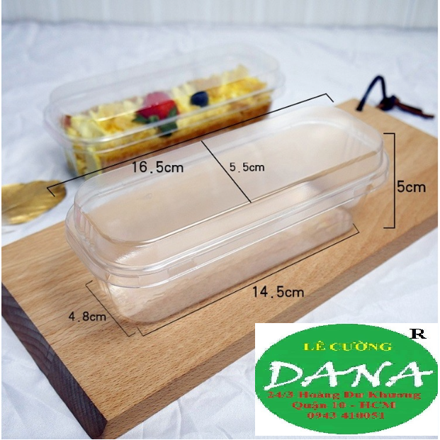 Hộp đựng bánh Mousse hình chữ nhật  XY599