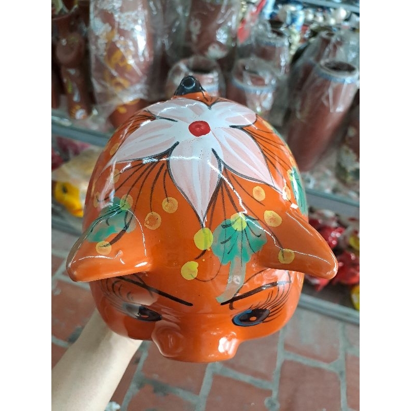 Heo sứ lộc phát Bát Tràng đẹp. lợn tiết kiệm. ống heo tiết kiệm sứ bát tràng