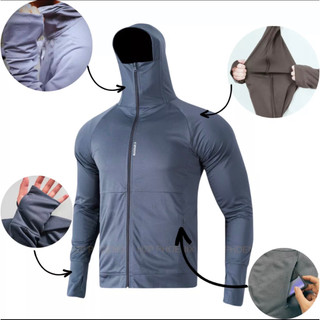  Áo chống nắng nam 2 lớp, Áo khoác nam cao cấp vải cotton Hàn mát mịn thoáng khí chống tia UV