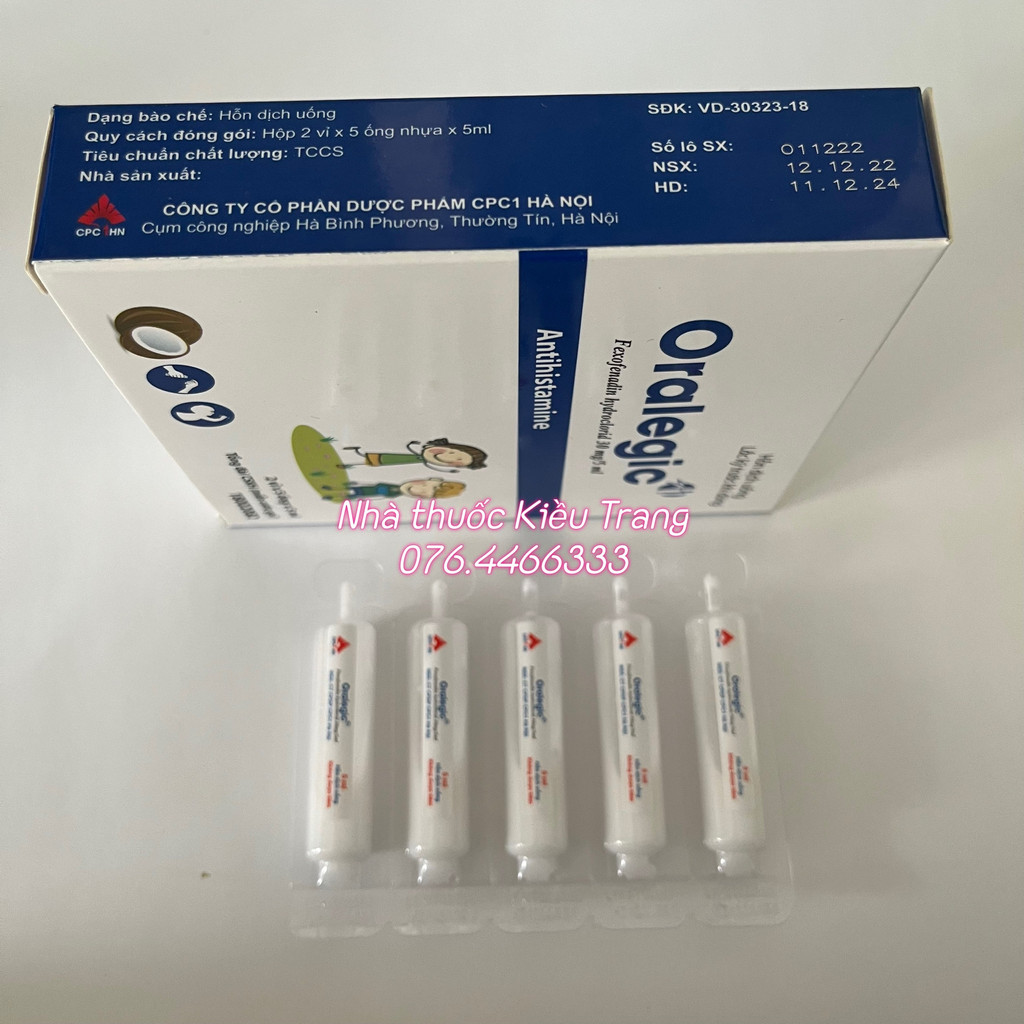Oralegic - Hỗ trợ giảm triệu chứng viêm mũi, dị ứng, mày đay