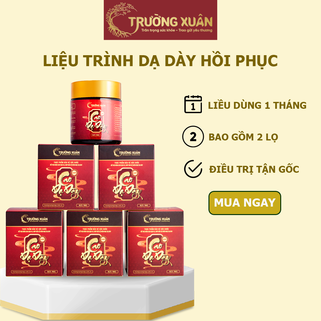 Liệu Trình Cao Dạ Dày Hồi Phục TRƯỜNG XUẦN, Hỗ trợ giảm viêm loét dạ dày, đau dạ dày, Sử dụng 1 tháng - 90g/lọ