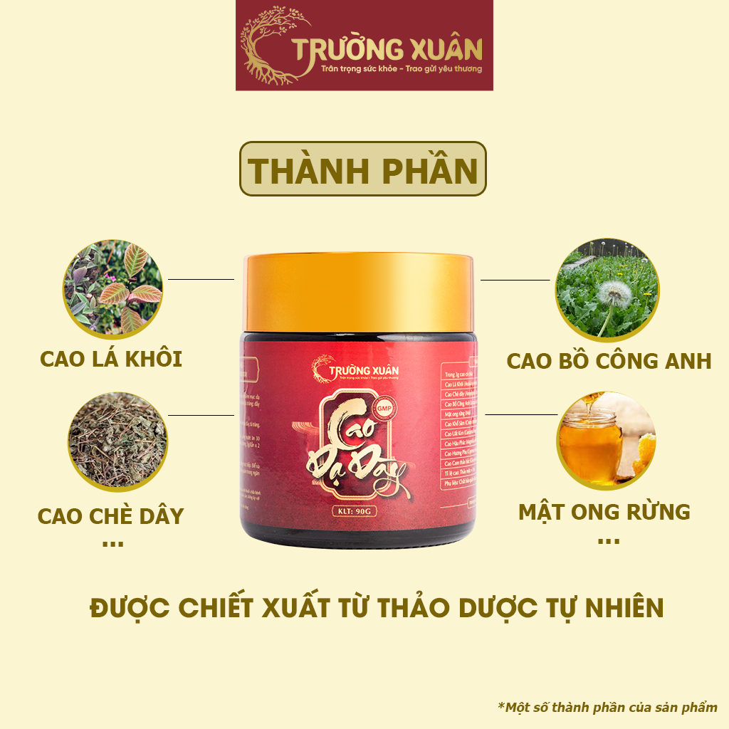 Liệu Trình Cao Dạ Dày Hồi Phục TRƯỜNG XUẦN, Hỗ trợ giảm viêm loét dạ dày, đau dạ dày, Sử dụng 1 tháng - 90g/lọ