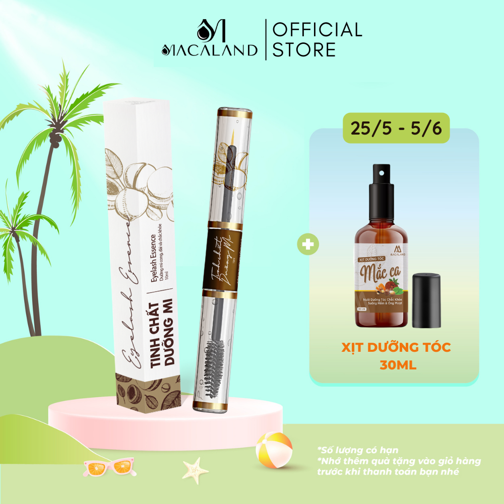 Mascara dưỡng mi dài cong tự nhiên chỉ sau 2 tuần MACALAND 5ml/10ml tinh chất dưỡng mi chiết xuất mầm dầu mắc ca, lô hội