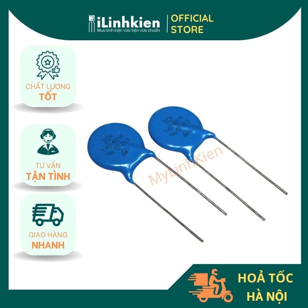 Tụ chống sét Varistor 14D471K 470V 14mm chất lượng tốt.