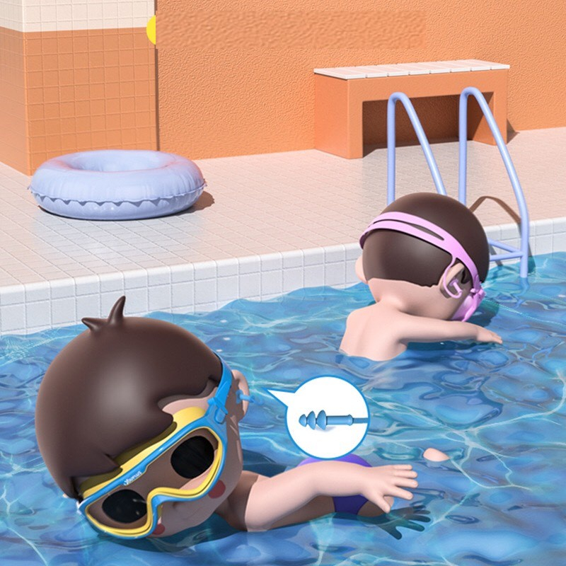 Combo Kính Bơi Trẻ Em Youyou Chính Hãng Full Box, Mũ Bơi, Nút Bịt Tai, Kẹp Mũi Chống Sặc Nước Chống Sương Mù