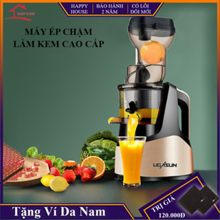 Máy ép chậm, máy ép trái cây, làm kem tốc độ chậm, công suất máy 150W, bảo hành 2 năm lỗi đổi mới trong 7 ngày đầu