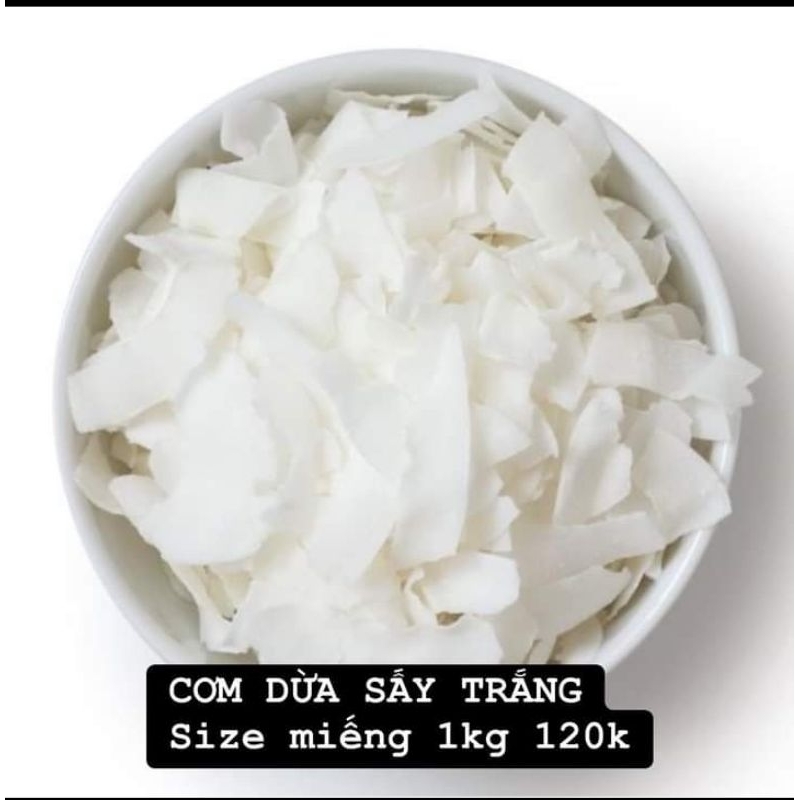 Dừa sấy trắng .
