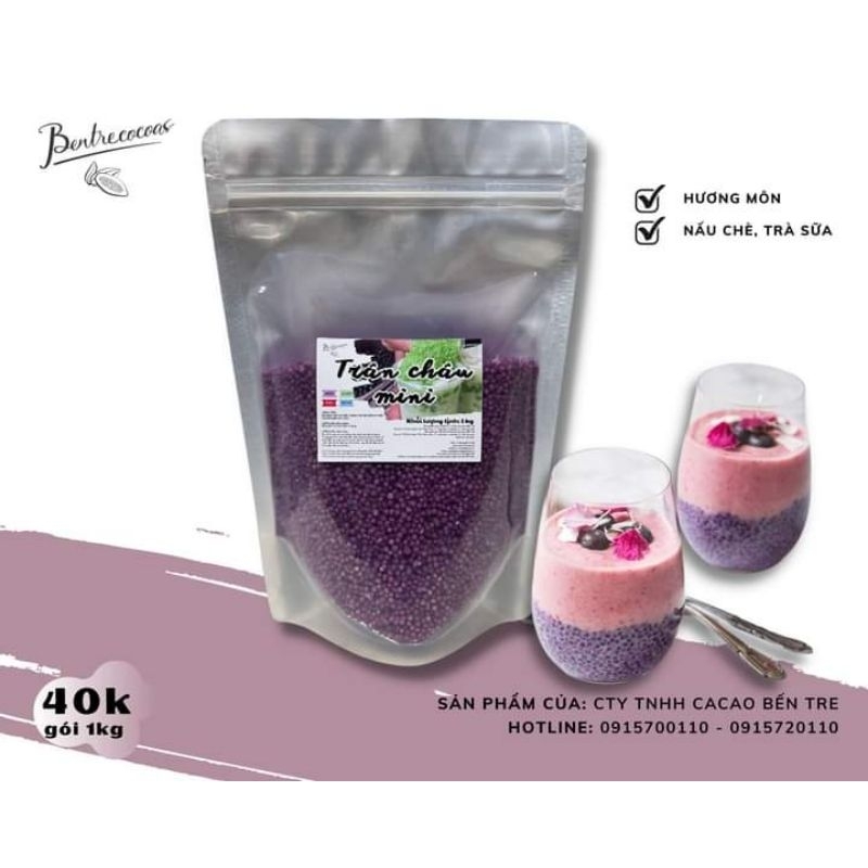 Trân châu mini bột báng gói 1kg