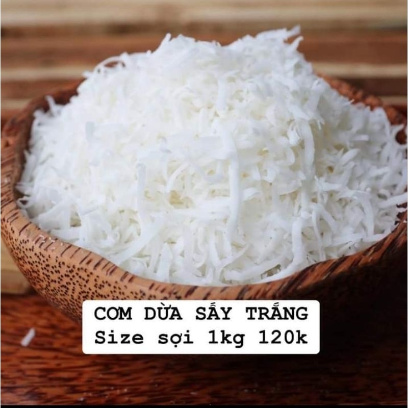 Dừa sấy trắng .