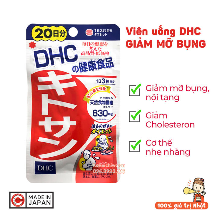 Viên Uống Giảm Mỡ Bụng Chitosan 20 Ngày Nhật Bản - Giảm Cân, Giảm Hấp Thu Ch