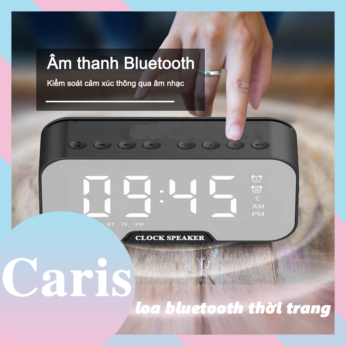 Caris Máy tính để bàn thông minh tn828 đồng hồ báo thức thông minh đa chức năng, máy nghe nhạc, đài FM, màn hình led