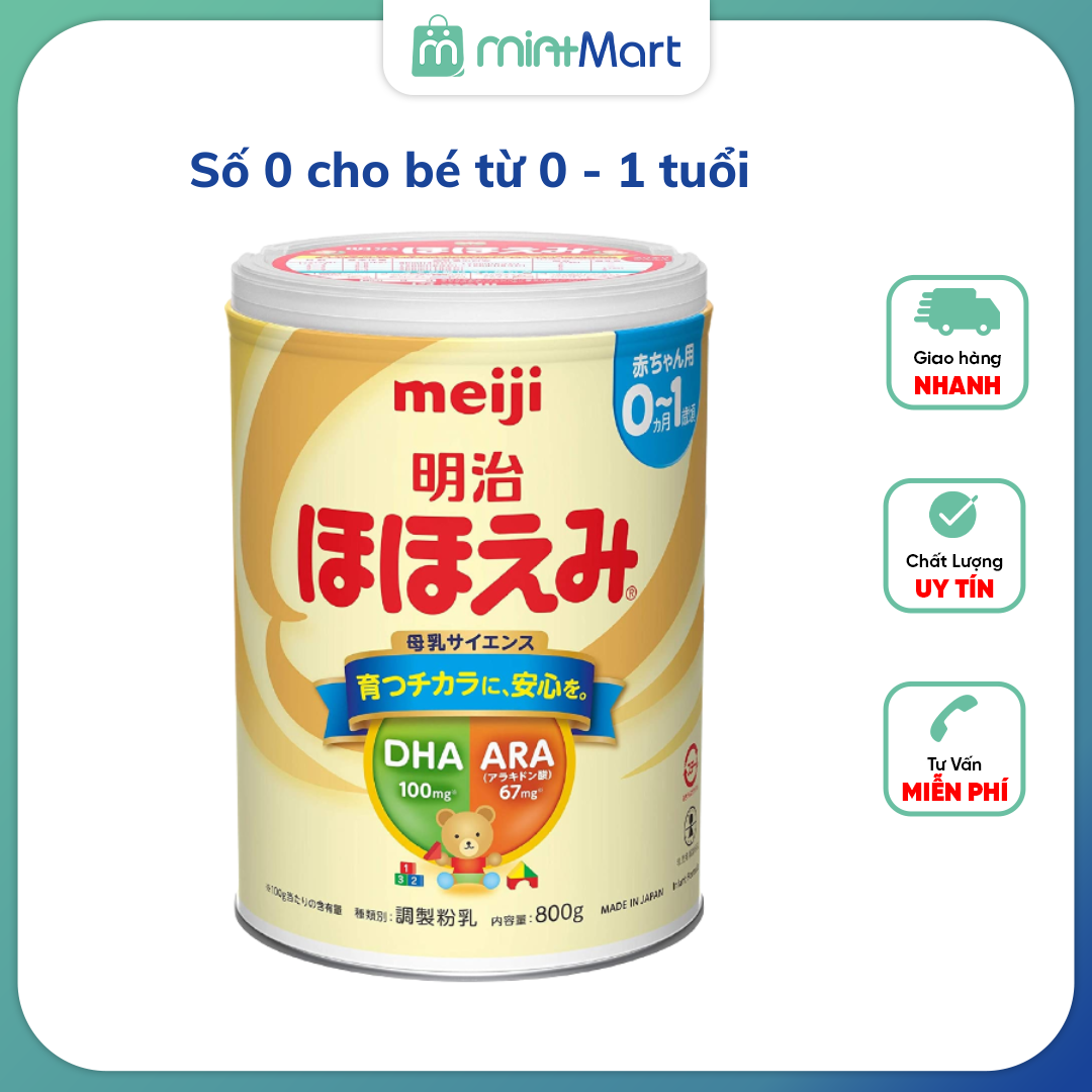 Sữa Meiji lon 800gr Nội địa Nhật số 0 và số 9