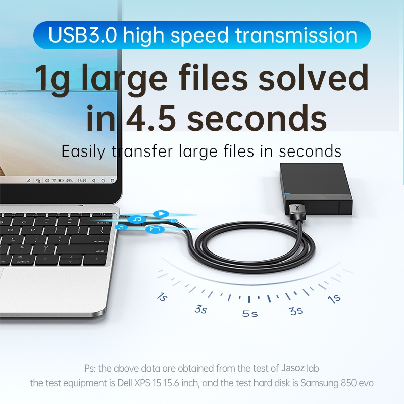 Cáp USB 2 đầu đực 3.0 Jasoz kết nối nhanh chóng tiện lợi cho nhiều thiết bị khác nhau