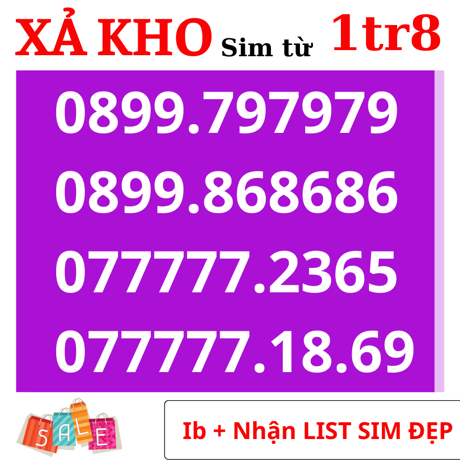 Sim điện thoại mobifone số đẹp, Đầu Ngũ Quý 77777, Đuôi Tam Hoa 111, 333, Ông Địa 38 [ĐK chính chủ + Esim: Miễn Phí]