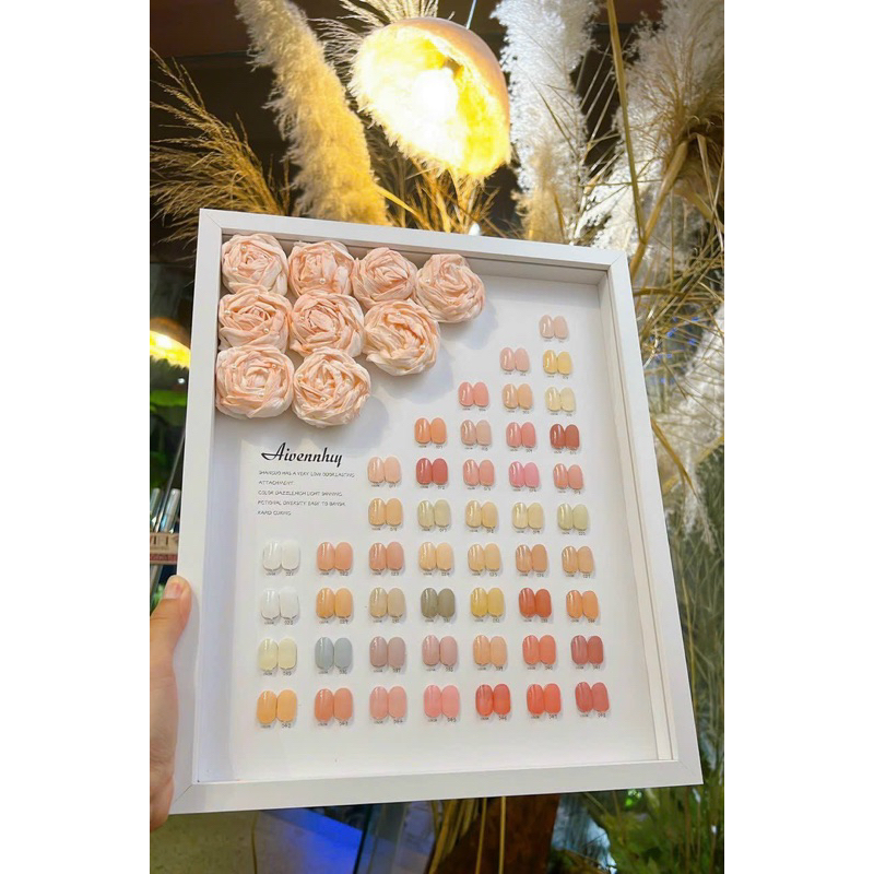 Sét thạch 48 màu Ayvennhuy siêu đẹp , Sét tặng kèm bảng màu , chất sơn đặc mượt , Hàng chính hãng , mẫu chai mới