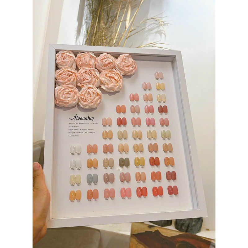 Sét thạch 48 màu Ayvennhuy siêu đẹp , Sét tặng kèm bảng màu , chất sơn đặc mượt , Hàng chính hãng , mẫu chai mới