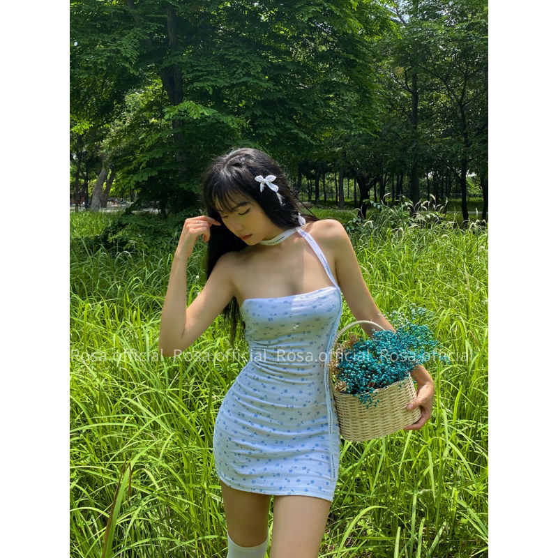 Đầm ống hoa nhí body ngắn sexy