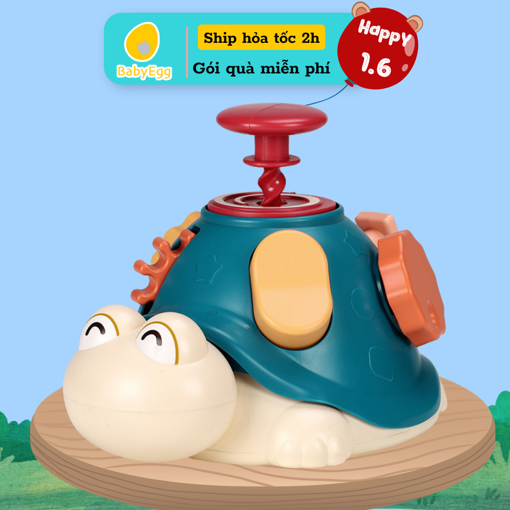Rùa bận bịu montessory đồ chơi cho bé 1 2 tuổi vận động thông minh rùa busy trẻ em bé trai bé gái BABYEGG