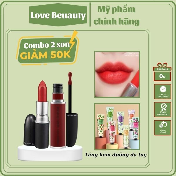 Son Mac chính hãng powder kiss lipstick giá rẻ chuẩn Auth có bill đầy đủ, son kem lì lâu trôi full size