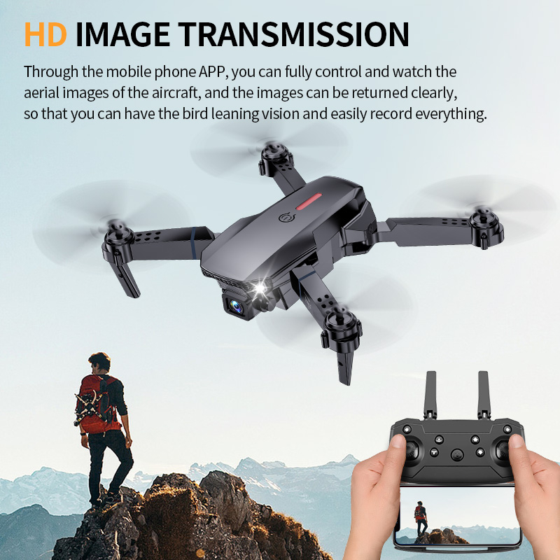 Flaycam, Máy Bay Điều Khiển Từ Xa E88 Pro Drone 4K HD Camera Kép Có Định Vị 1080P WiFi Tặng Kèm Pin Dự Phòng | BigBuy360 - bigbuy360.vn