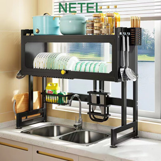 NETEL Tủ bếp Kệ chậu rửa Kệ để bát đĩa Kệ để dao kéo Tủ bếp Tủ bếp Kệ thoát nước Tủ đựng đồ đa chức năng