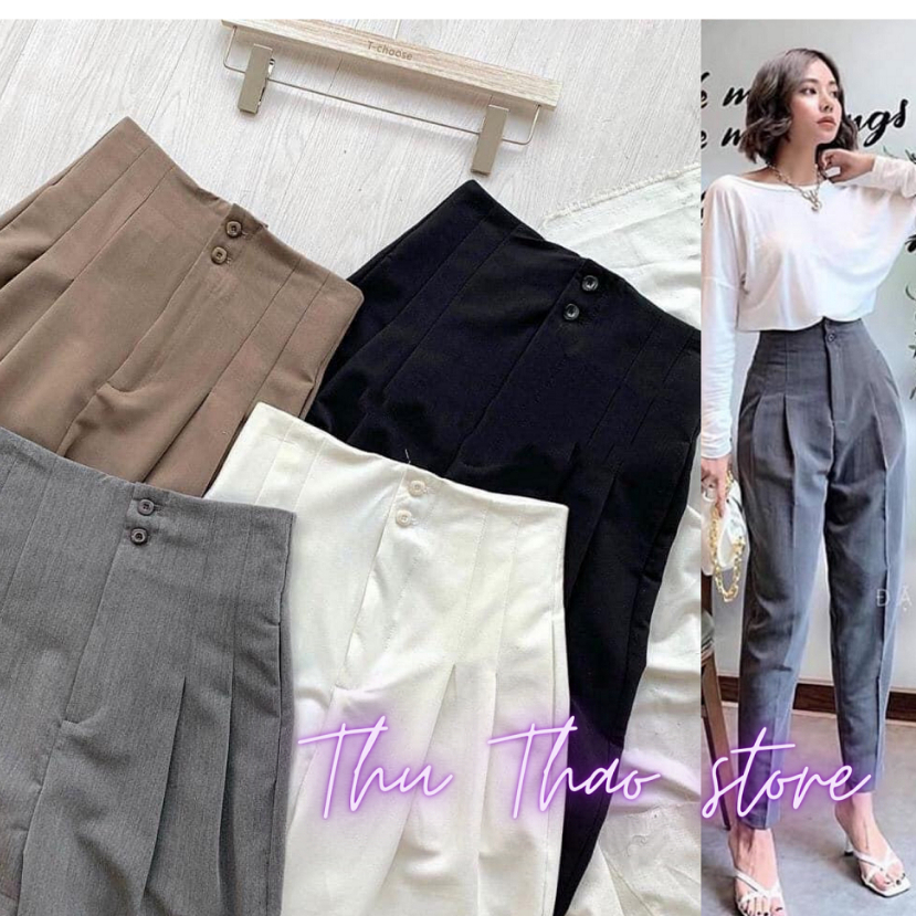 [Quần Baggy Cạp Liền 2 Khuy] Chất Vải Vitex Cao Cấp-Sale Lỗ Ra Mắt Sản Phẩm-Hàng Thiết Kế.