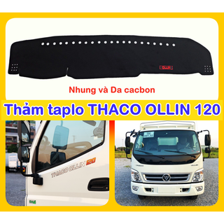 Thảm taplo xe tải thaco ollin 120 7 tấn loại nhung và da cacbon cao cấp