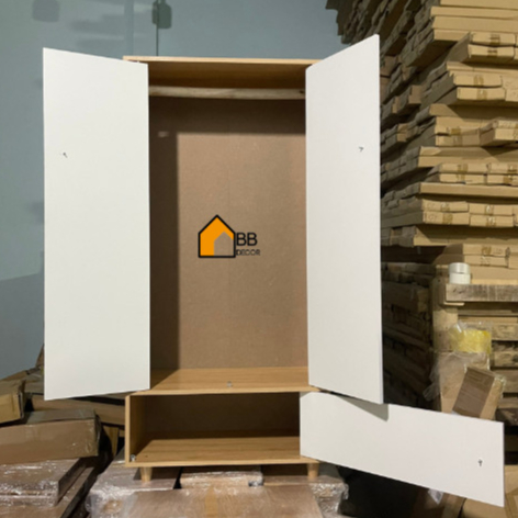 Tủ quần áo tủ treo đồ đa năng tủ gỗ chất liệu MDF phong cách bắc âu hiện đại - H10