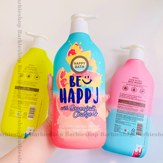 [Mẫu Mới] Sữa Tắm Dưỡng Ẩm Và Sáng Da Hương Nước Hoa Hàn Quốc Happy Bath 900g [Natural - Berry - Grapefruit - Lime]