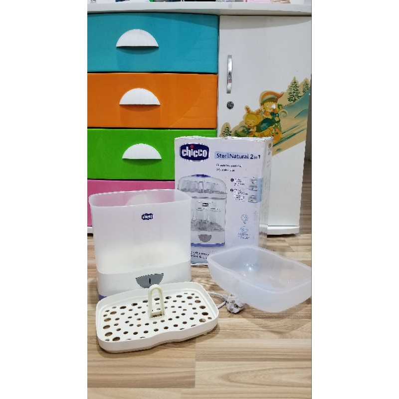 Không dùng cần thanh lý👼Máy tiệt trùng bình sữa Chicco đa năng 2 trong 1 - 400.000