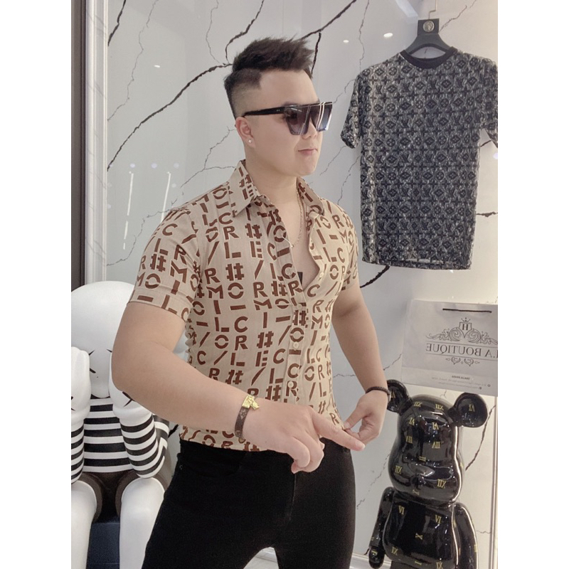 Sơ mi cộc nam cao cấp, sơ mi lụa chống nhăn bao mát