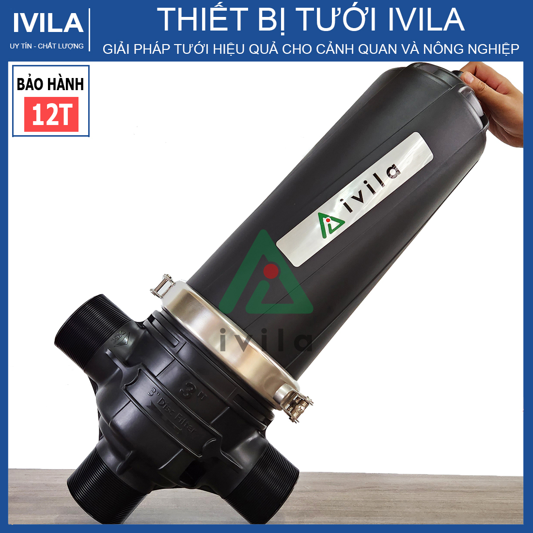 Lọc đĩa IVILA chữ T 60mm /Lọc đĩa chữ T 90mm,  Lọc nước tưới cây, lọc nước đầu nguồn, lọc cặn rác trong hệ thống tưới