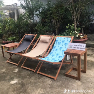 Ghế võng bigsize- Beach chair/ Garden chair xuất Âu gỗ bạch đàn KT 1400x600x40mm, ghế thư giãn tắm nắng bãi biển