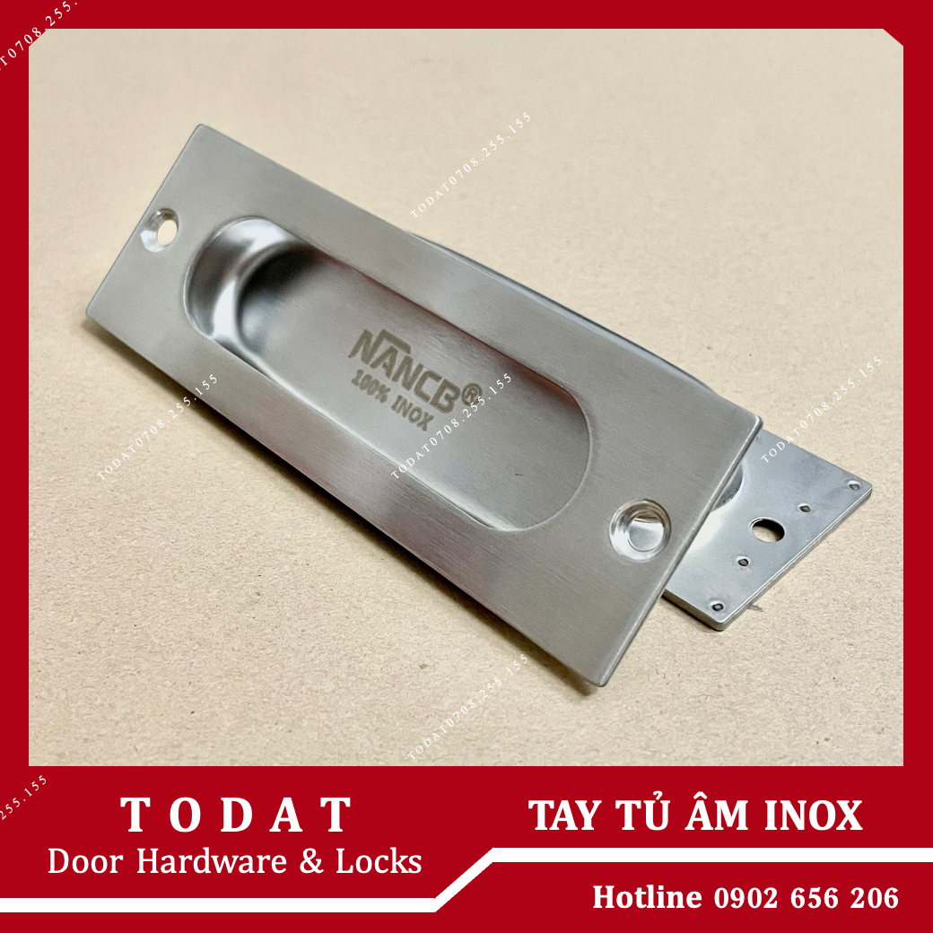 Tay Nắm Âm Inox 304 - Vít Ngoài