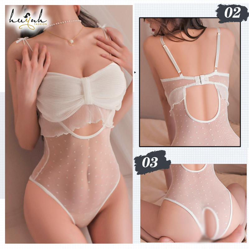 Bodysuit Ren Lưới Xuyên Thấu Hở Đũng Sexy - B52
