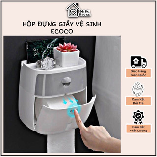 Hộp đựng giấy vệ sinh ecoco cao cấp 2 tầng - đa năng, sang trọng, tiện dụng